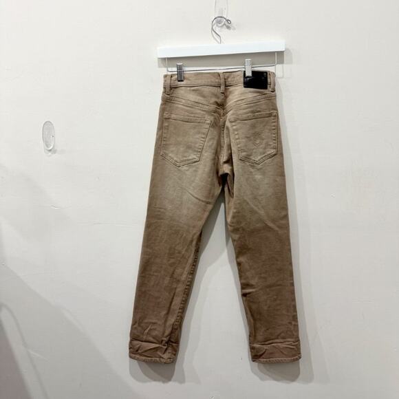 R13 Romeo Mid-Rise Straight Leg Cropped Jeans Clean Sawdust Stretch Women's 24 - Picture 3 of 5